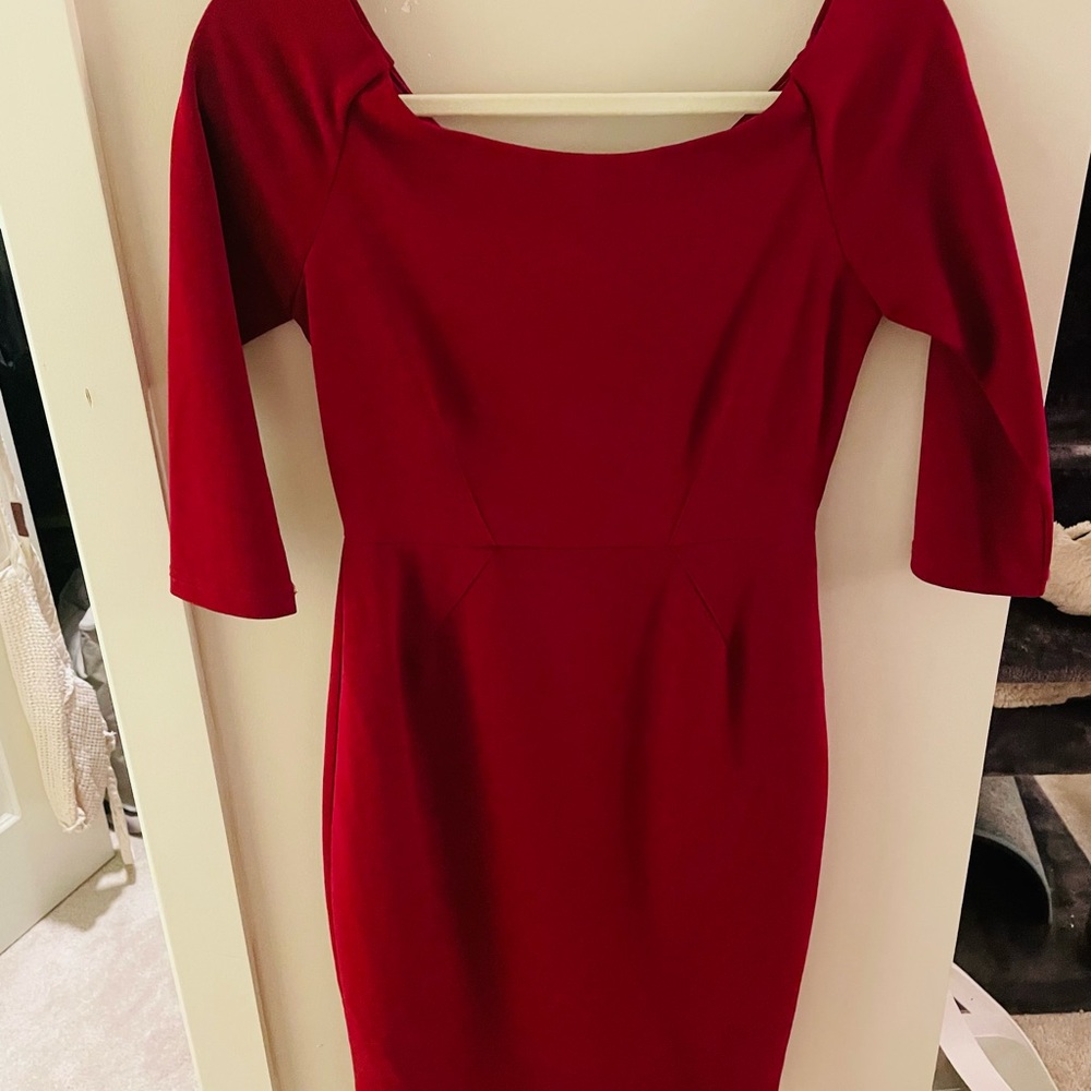 Lulus Off the Shoulder Body Con Dress — Burgundy